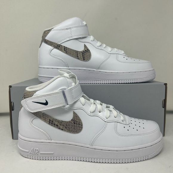 Nike Shoes - Nike Women’s Air Force 1 07’ Mid Snakeskin Swoosh